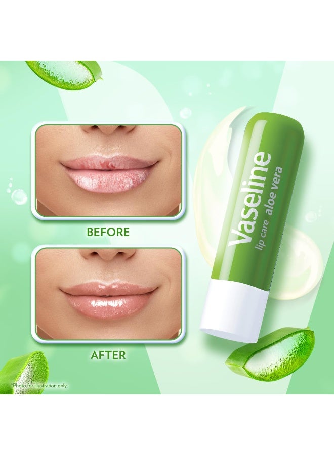 Vaseline Lip Care Aloe Vera Lip Balm Stick 4.8g (Pack of 2) - Image 3